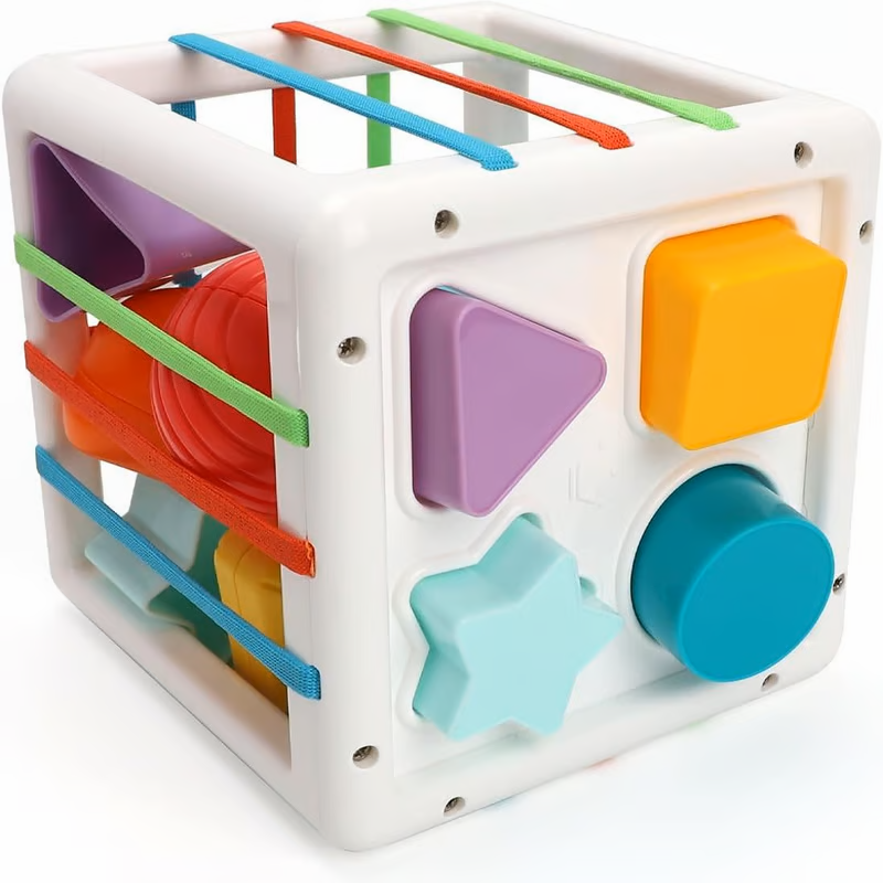 Cubo de Encaje y Sensorial Montessori