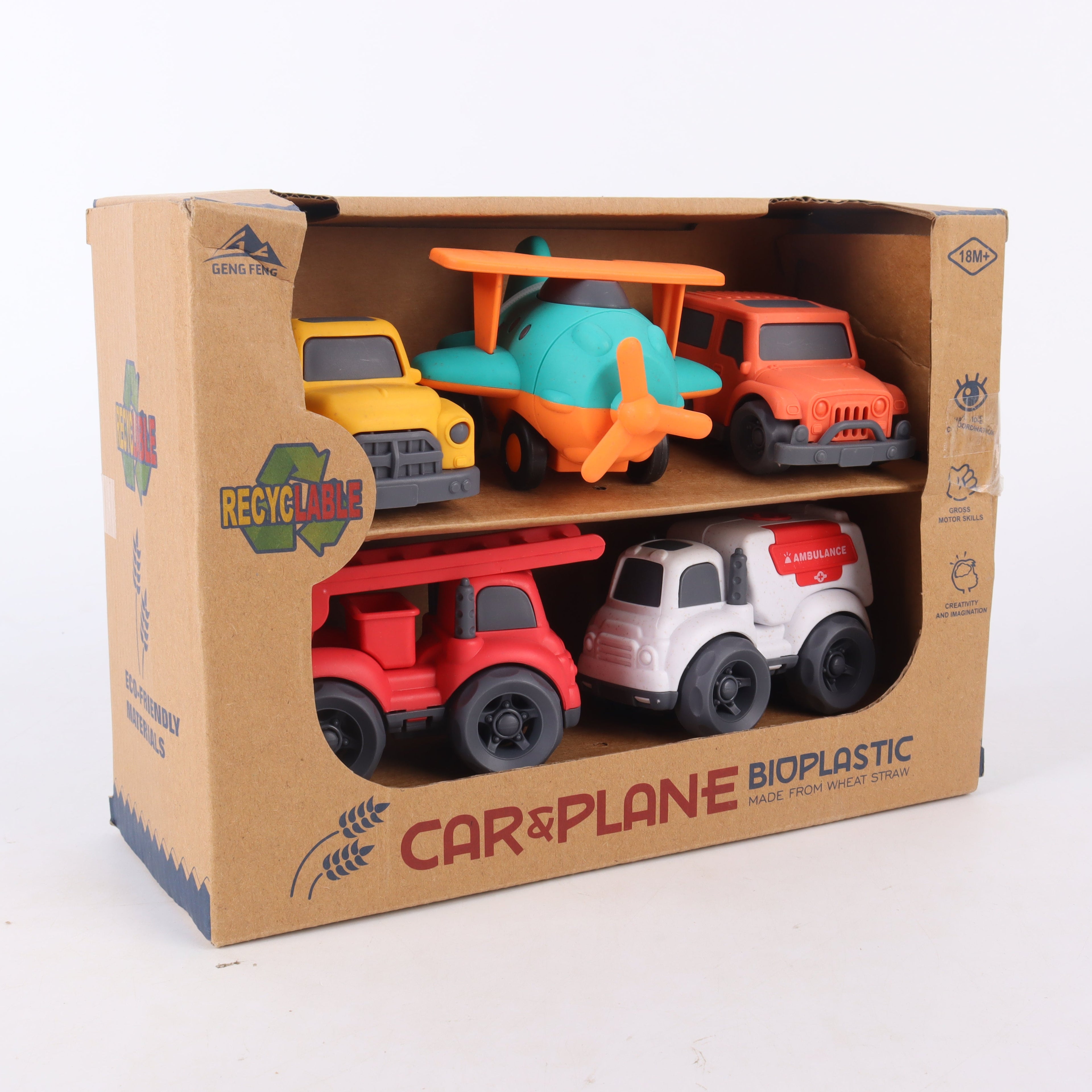 Set de 5 Vehículos de Bioplástico