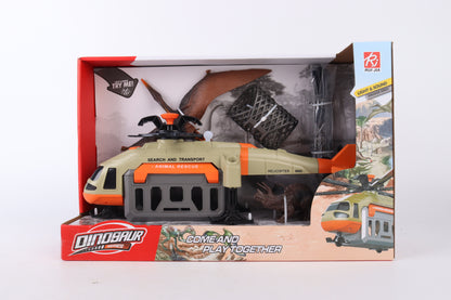 Helicóptero de Rescate de Dinosaurios con luz y sonido