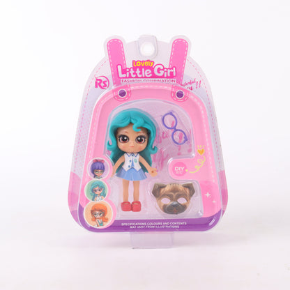 Muñeca miniatura con máscara coleccionable Lovely Little Girl