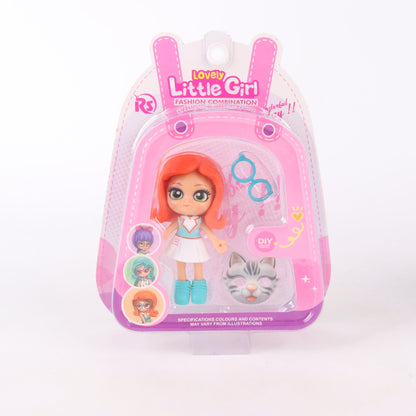Muñeca miniatura con máscara coleccionable Lovely Little Girl