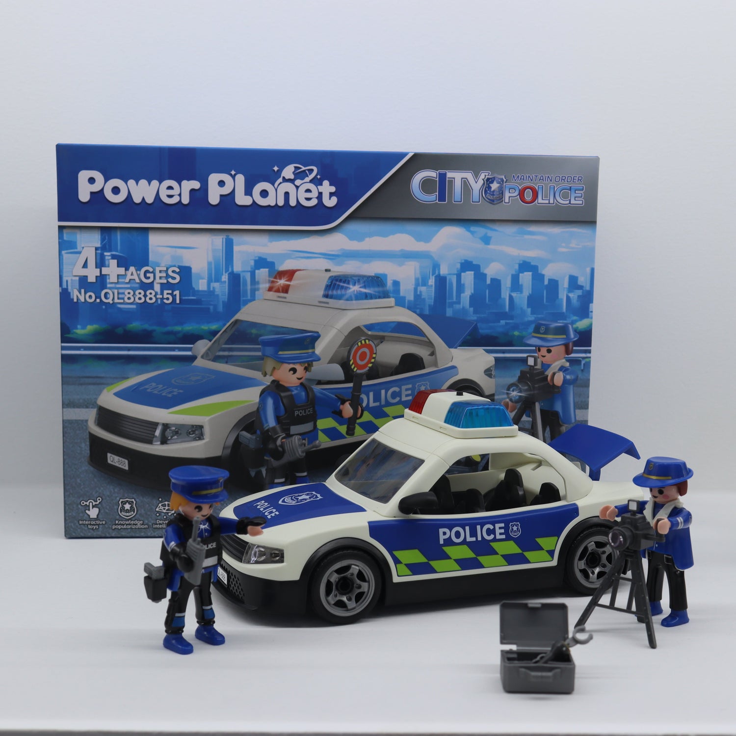 Auto de Policía con Luz y Sonido