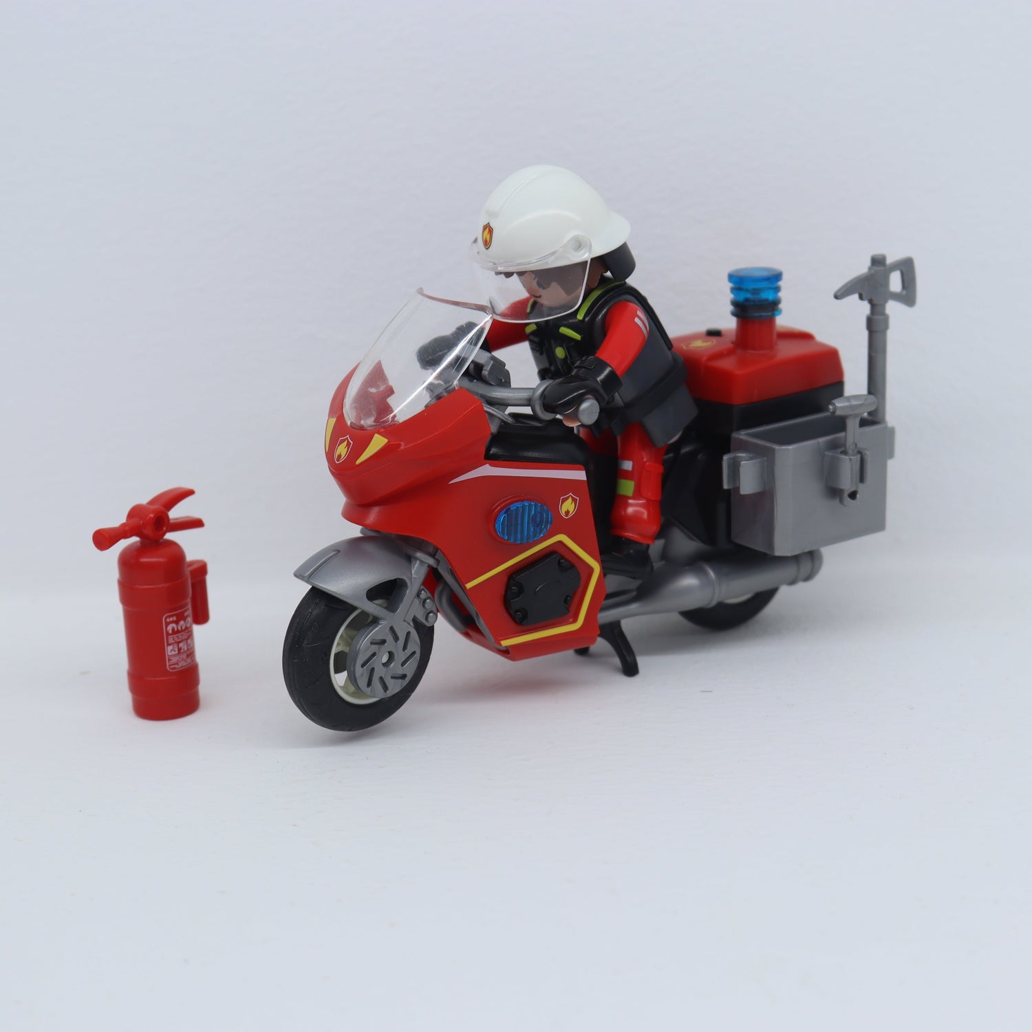 Set Motocicleta + Figura Coleccionable Bomberos
