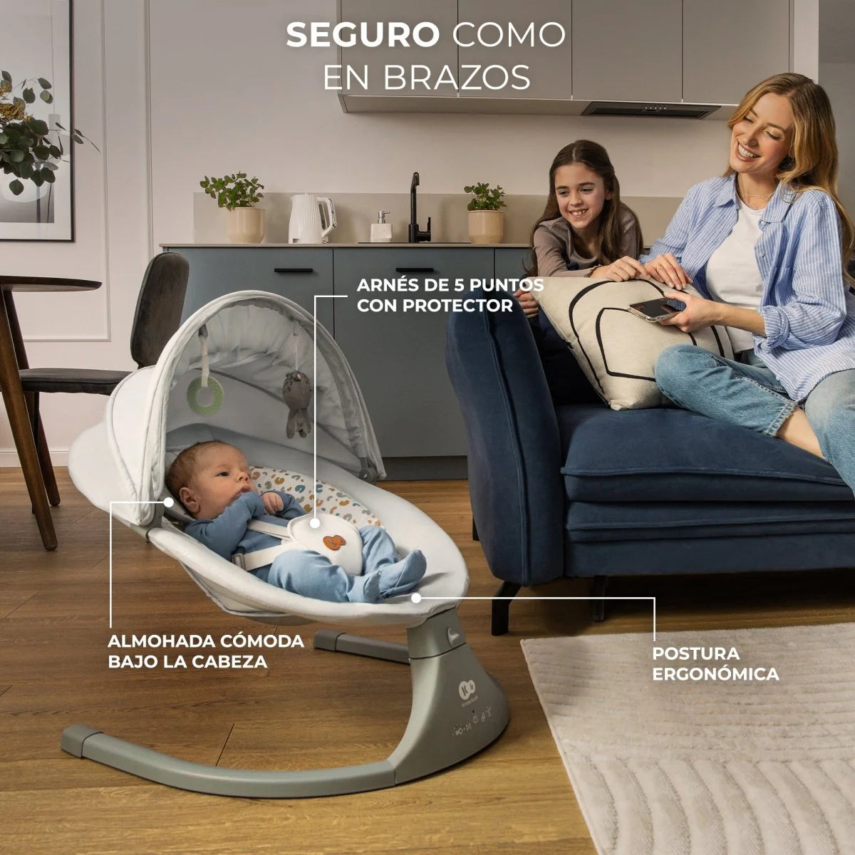 Silla Mecedora eléctrica Lumi 2 - Light Grey