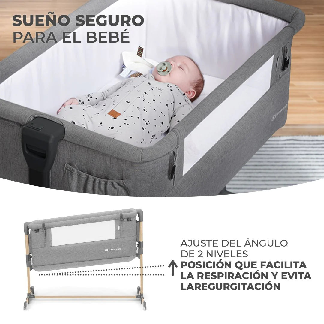 Cuna Colecho Neste Grow Light Grey Full Wood