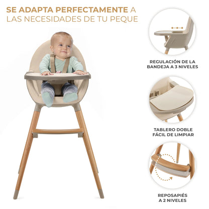 Silla de comer FINI 2 Beige