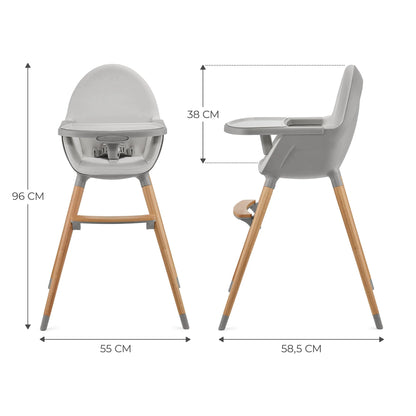 Silla de comer FINI 2 Gris