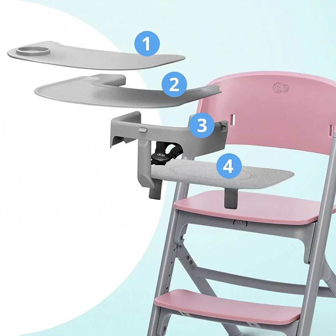 Silla de comer evolutiva Livy Aster Pink