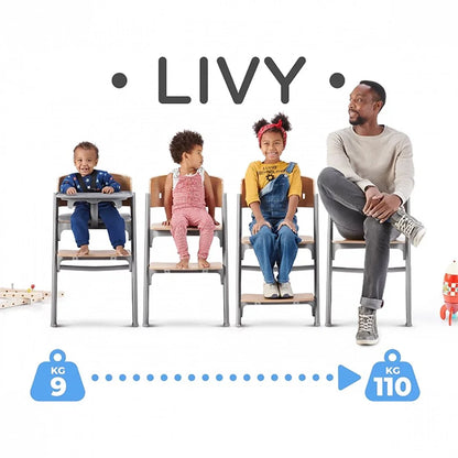 Silla de comer evolutiva Livy Wood