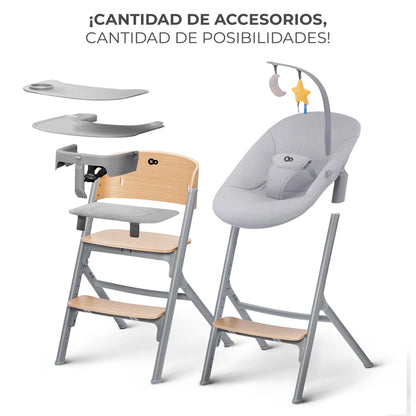 Silla de Comer Evolutiva LIVY 4 en 1 Wood + Silla Mecedora Calmee
