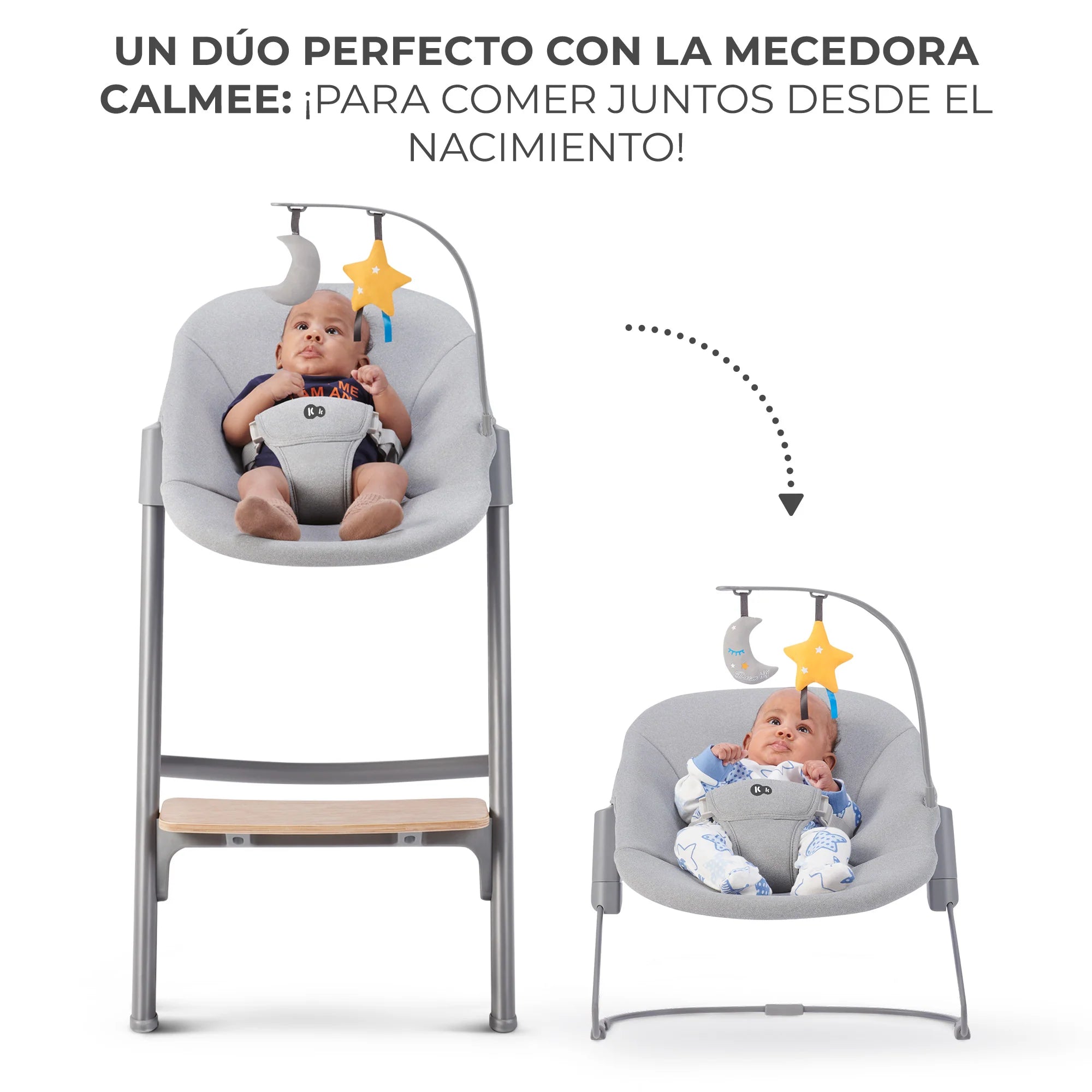 Silla de Comer Evolutiva LIVY 4 en 1 Wood + Silla Mecedora Calmee