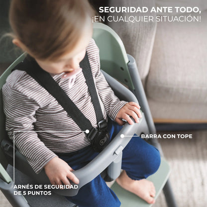 Silla de Comer Evolutiva LIVY 4 en 1 Wood + Silla Mecedora Calmee