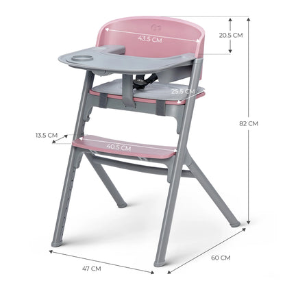 Silla de Comer Evolutiva LIVY 4 en 1 Pink + Silla Mecedora Calmee
