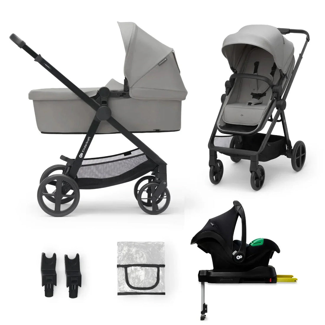 Travel System Newly 3 en 1 + Base Mink FX Grey