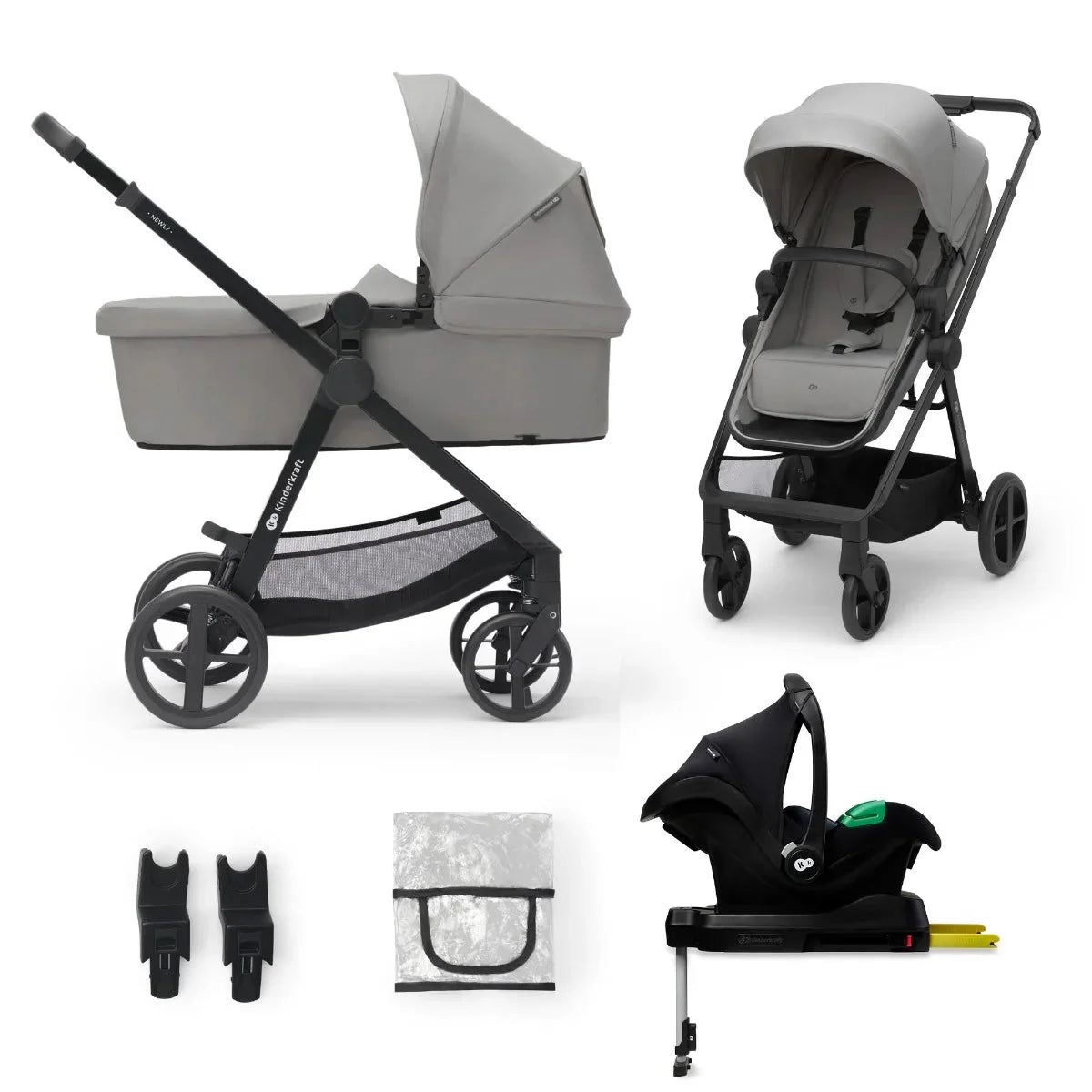 Travel System Newly 3 en 1 + Base Mink FX Grey