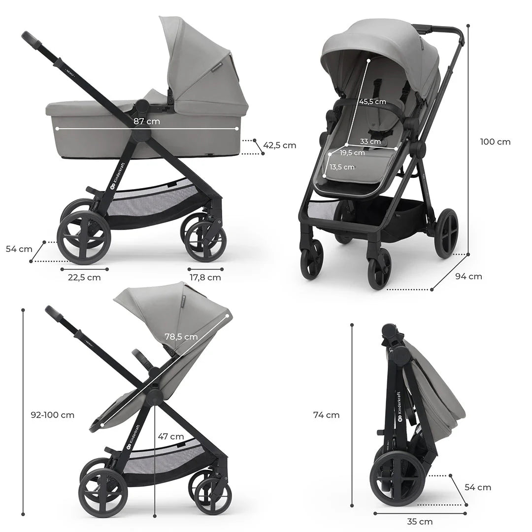 Travel System Newly 3 en 1 + Base Mink FX Grey