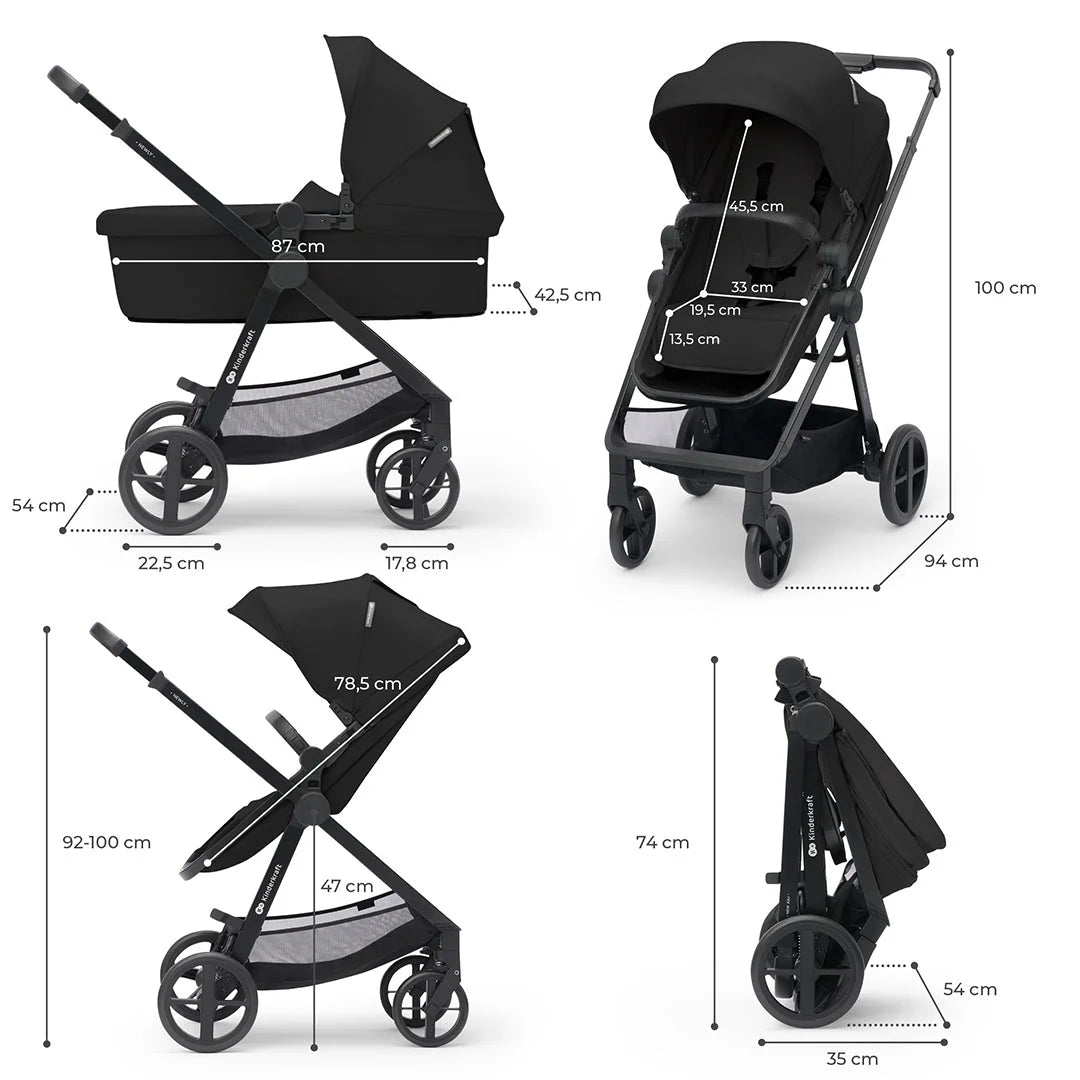 Travel System Newly 3 en 1 + Base Mink FX Black