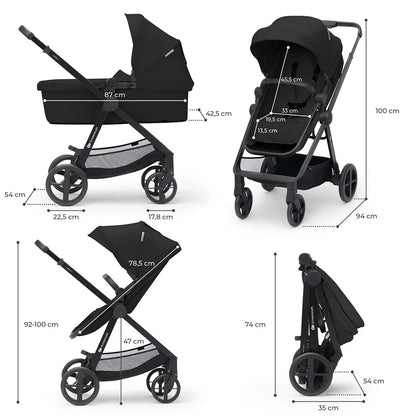 Travel System Newly 3 en 1 + Base Mink FX Black