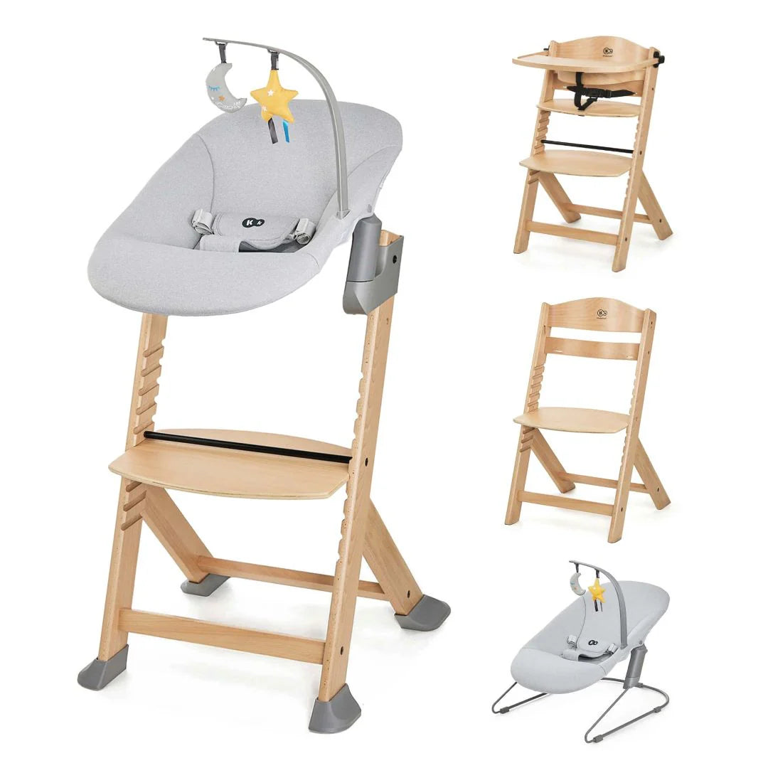 Silla de comer evolutiva 4 en 1: Silla Enock Wood + mecedora Calmee