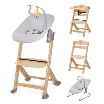 Silla de comer evolutiva 4 en 1: Silla Enock Wood + mecedora Calmee