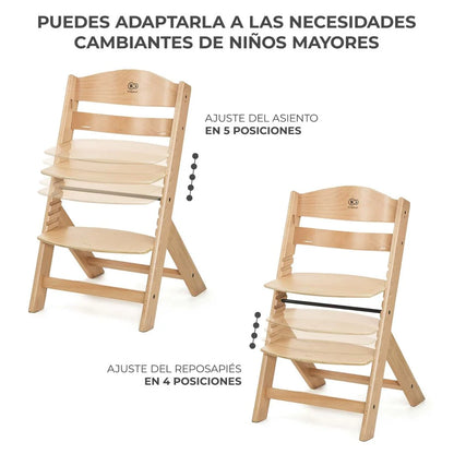 Silla de comer evolutiva 4 en 1: Silla Enock Wood + mecedora Calmee
