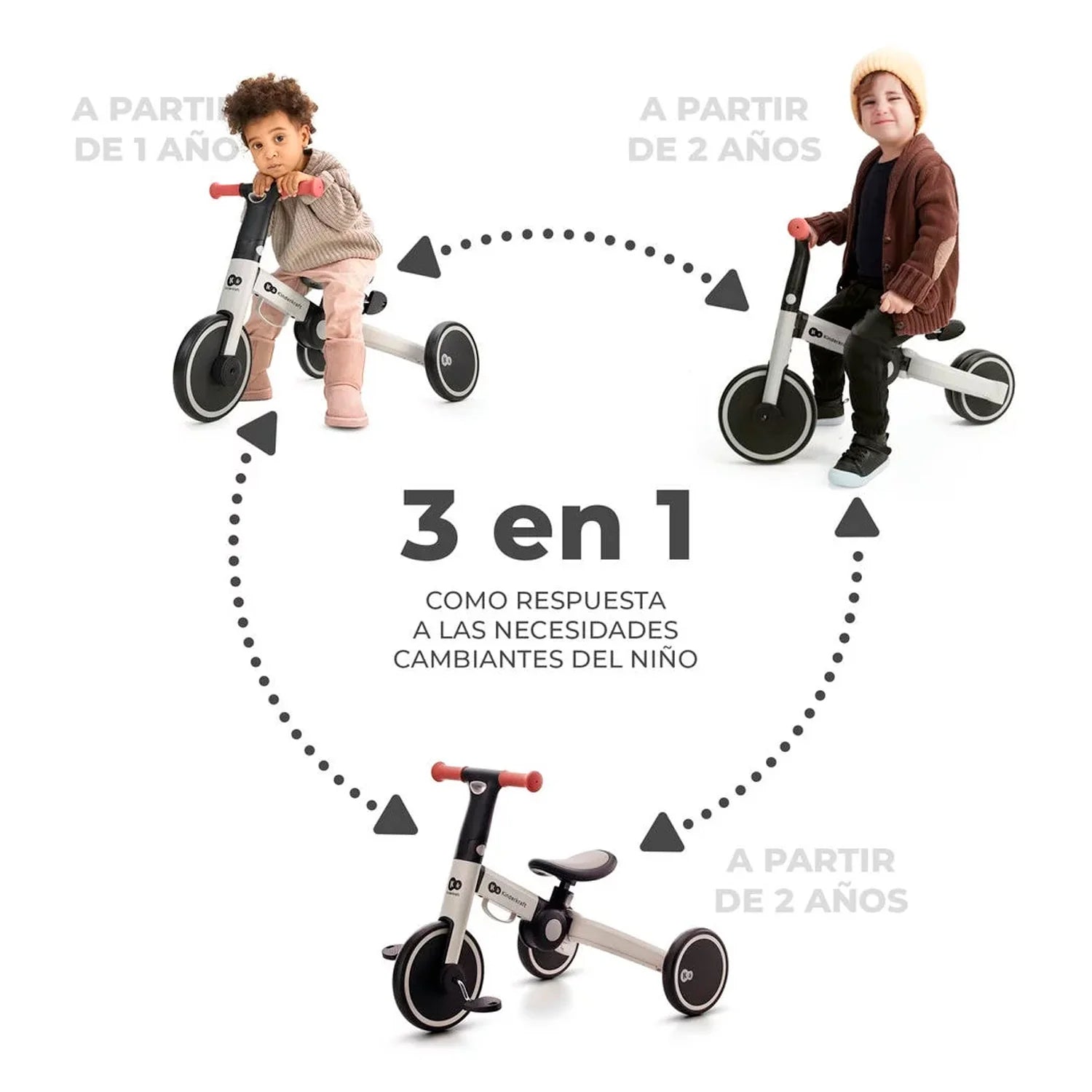 Triciclo 4Trike 3 en 1 - Silver Grey