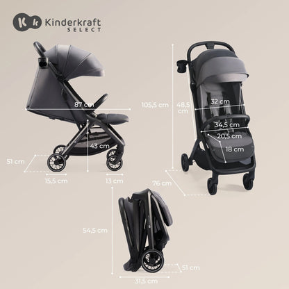 Coche de Paseo Compacto Nubi 2 Grey