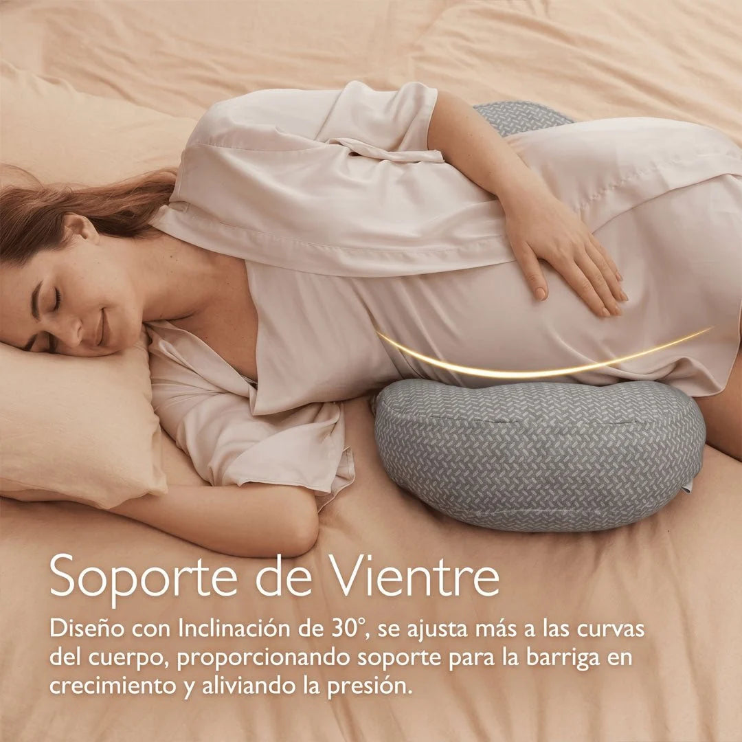 Almohada de embarazo con apoyo lateral