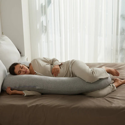 Almohada de embarazo forma de U con tela refrescante