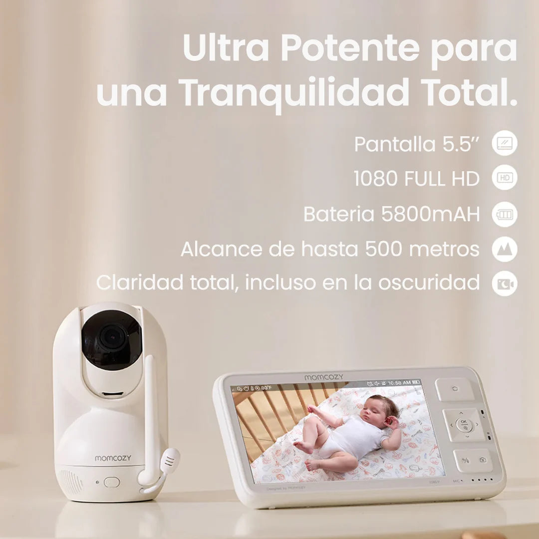Monitor de Bebé Momcozy 1080P con Pantalla de 5.5"
