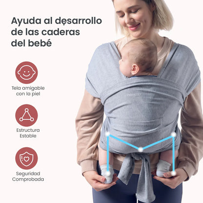 Portabebé Fular Gris