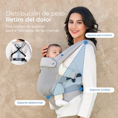 Portabebe Malla 3 en 1 Gris