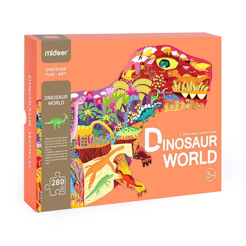 Puzzle 280 pcs con Forma de Dinosaurio