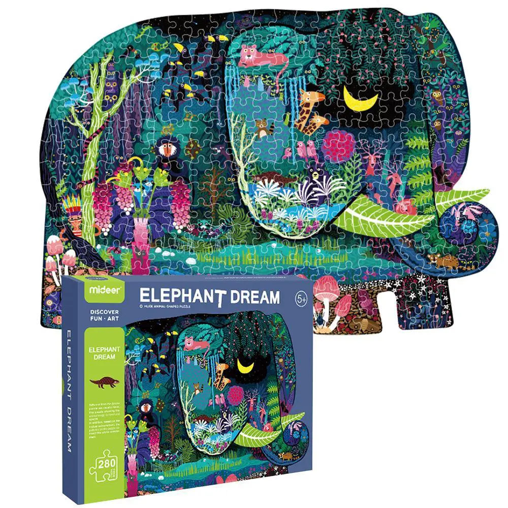 Puzzle 280 pcs con Forma Sueño de Elefante