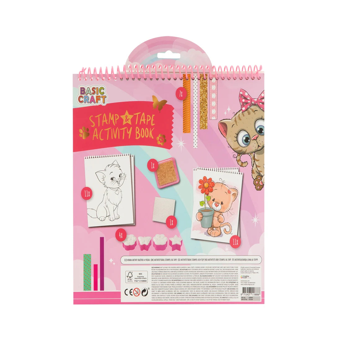 Libro de Actividades con Cinta Adhesiva Gatitos