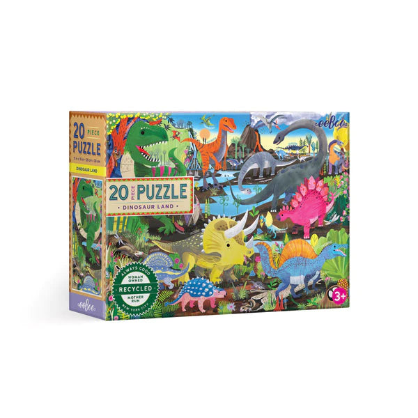 Puzzle 20 piezas Tierra de Dinosaurios
