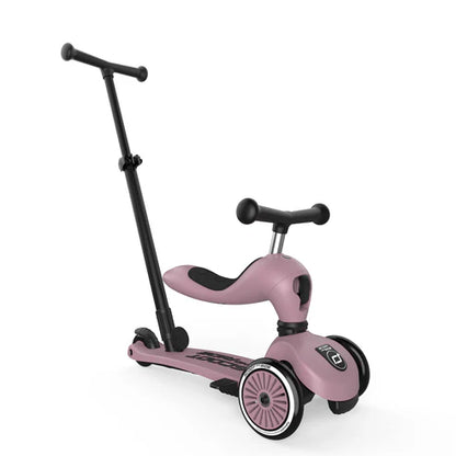 Scooter 2 en 1 Highwaykick 1 Push and Go Wildberry