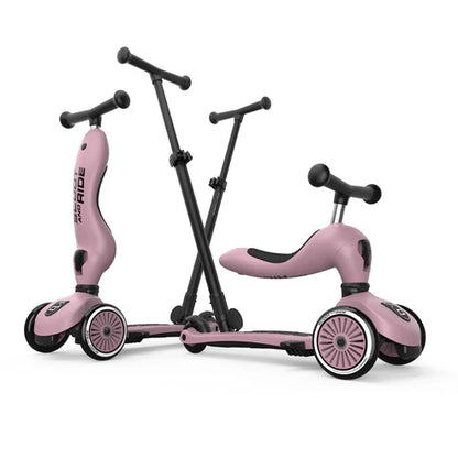 Scooter 2 en 1 Highwaykick 1 Push and Go Wildberry