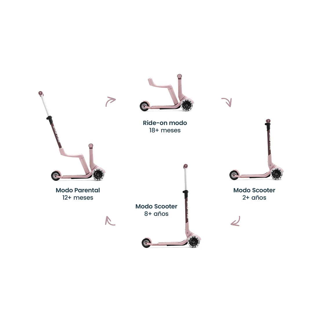 Xtend Mini-ride 3 en 1 Coral Pink (1-9 años)