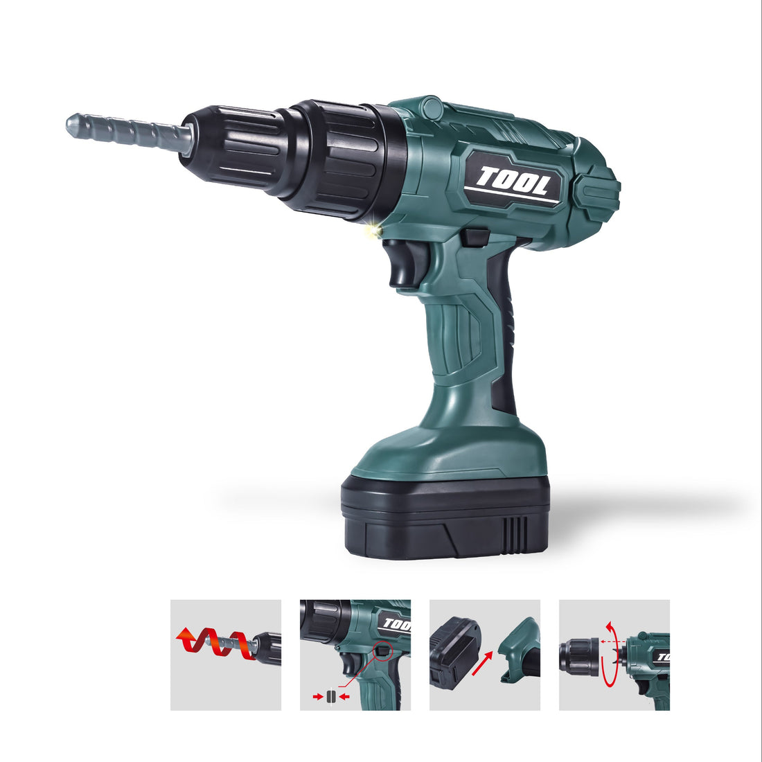 Set de Taladro Eléctrico (incluye luz)