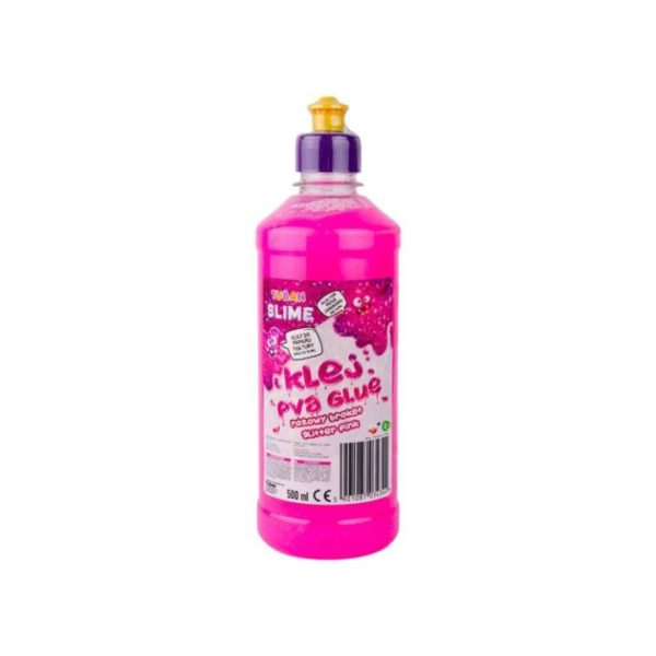 Pegamento PVA con brillo 500 ml – Rosado