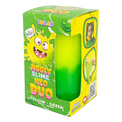 Jiggly Slime Neo Duo – Amarillo-Verde 430 gramos.