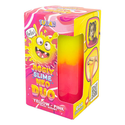 Jiggly Slime Neo Duo – Amarillo-Rosado 430 gramos.