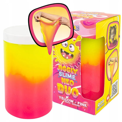 Jiggly Slime Neo Duo – Amarillo-Rosado 430 gramos.