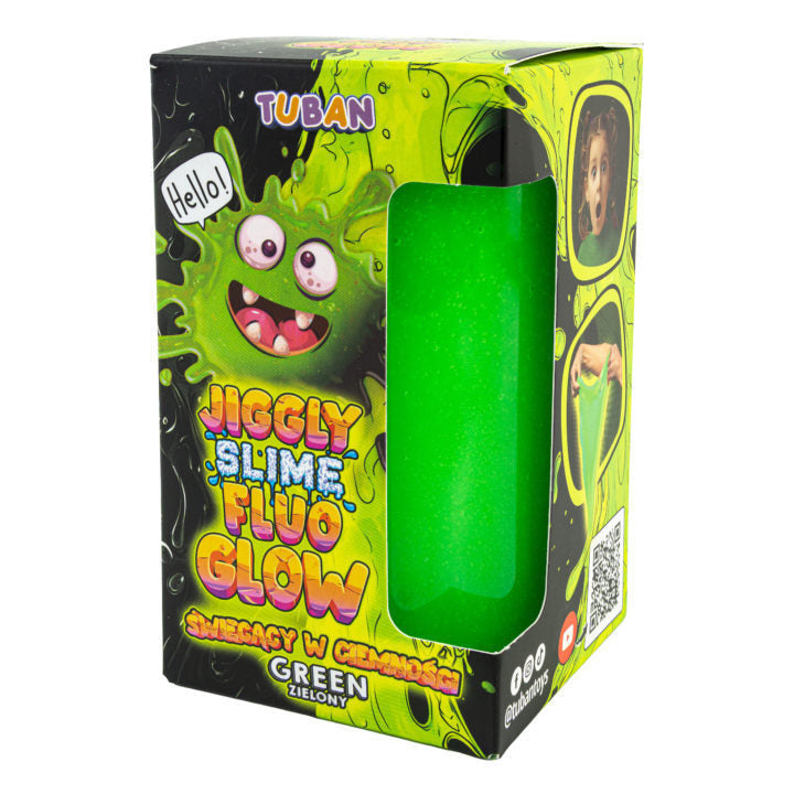 Jiggly Slime Fluo Glow – Verde 430 gramos