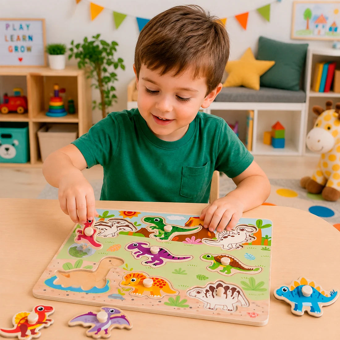 Puzzle Dinosaurio 10 Piezas Encajables