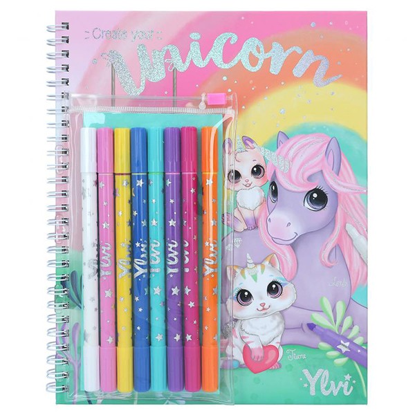 Libro para colorear con set lapices doble punta