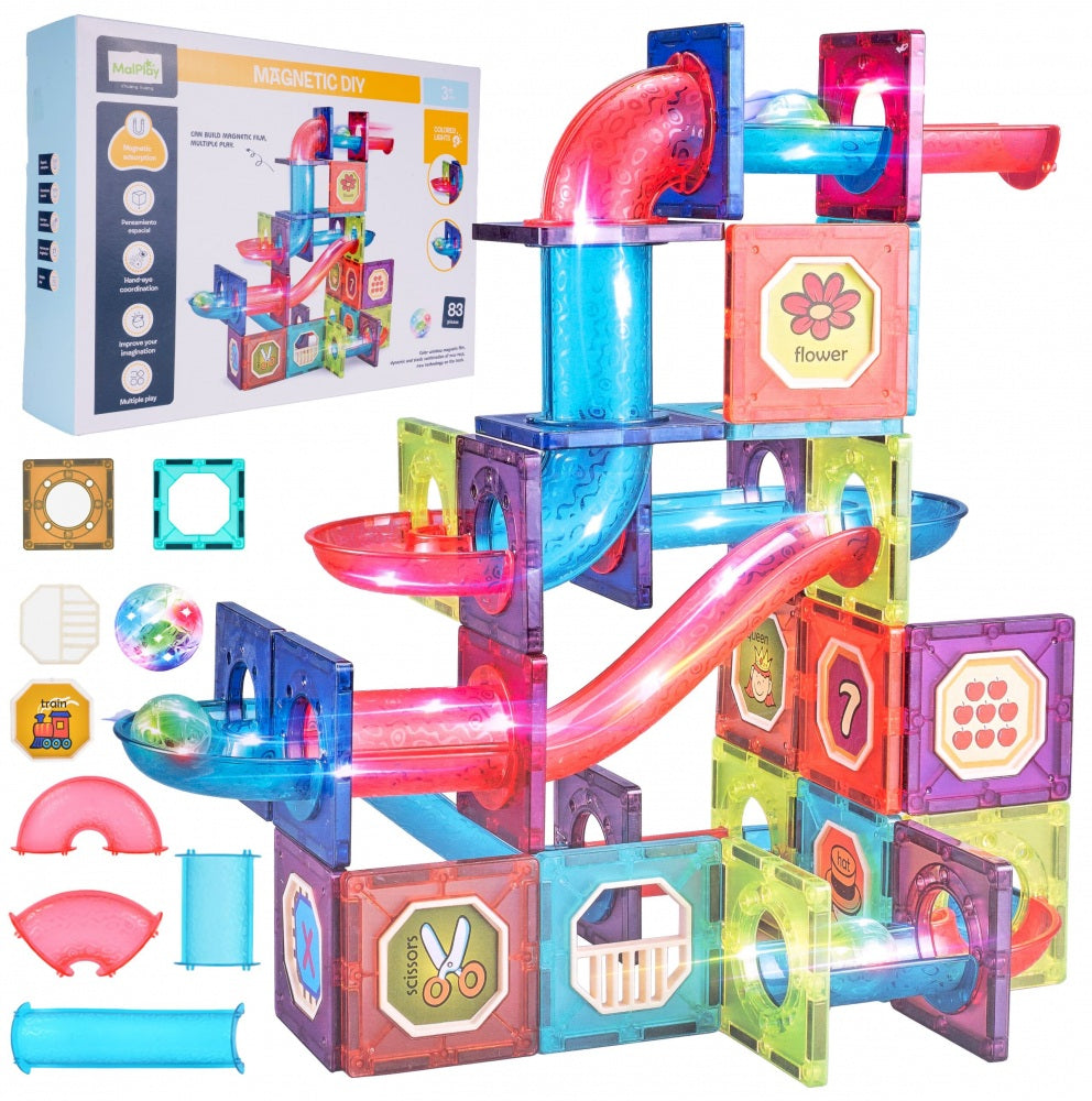Bloques Magnéticos con Toboganes 83 Piezas