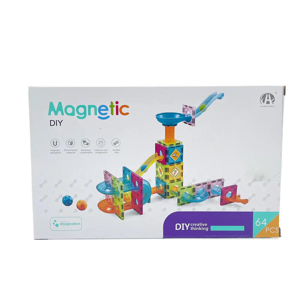 Bloques Magnéticos con Toboganes 64pcs