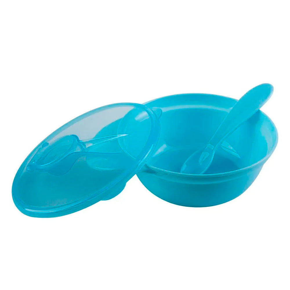 Contenedor de Viaje con Cuchara Azul